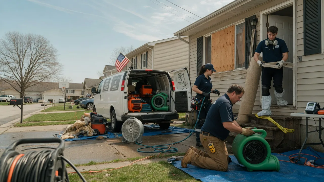 Water Damage Restoration in Cantrall, IL near me